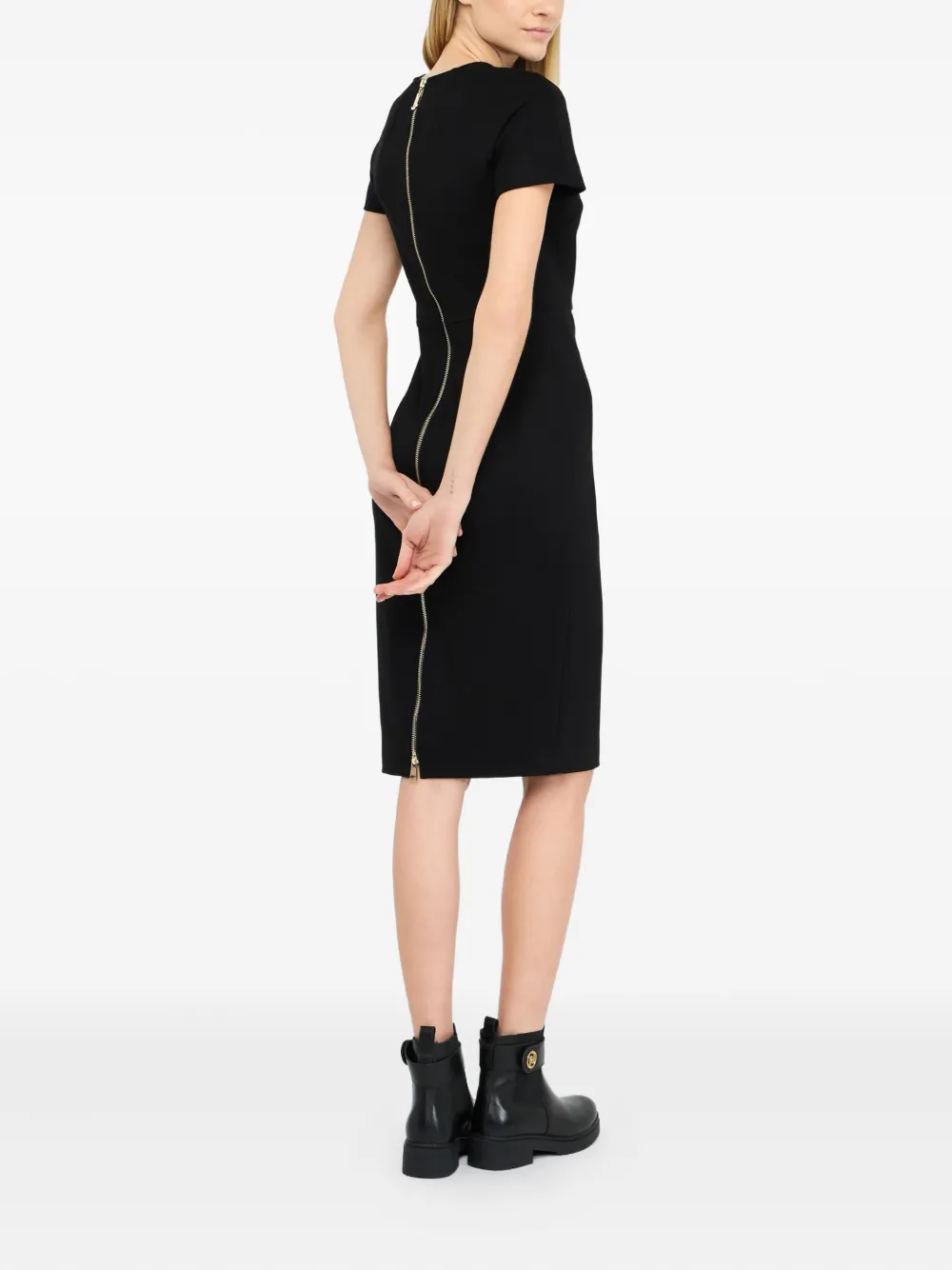 LIU JO short-sleeve sheath dress Zwart