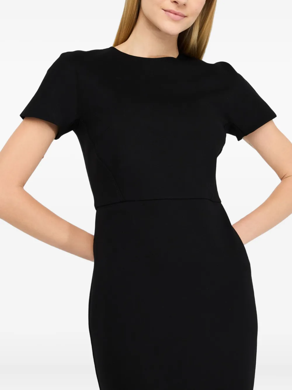 LIU JO short-sleeve sheath dress Zwart