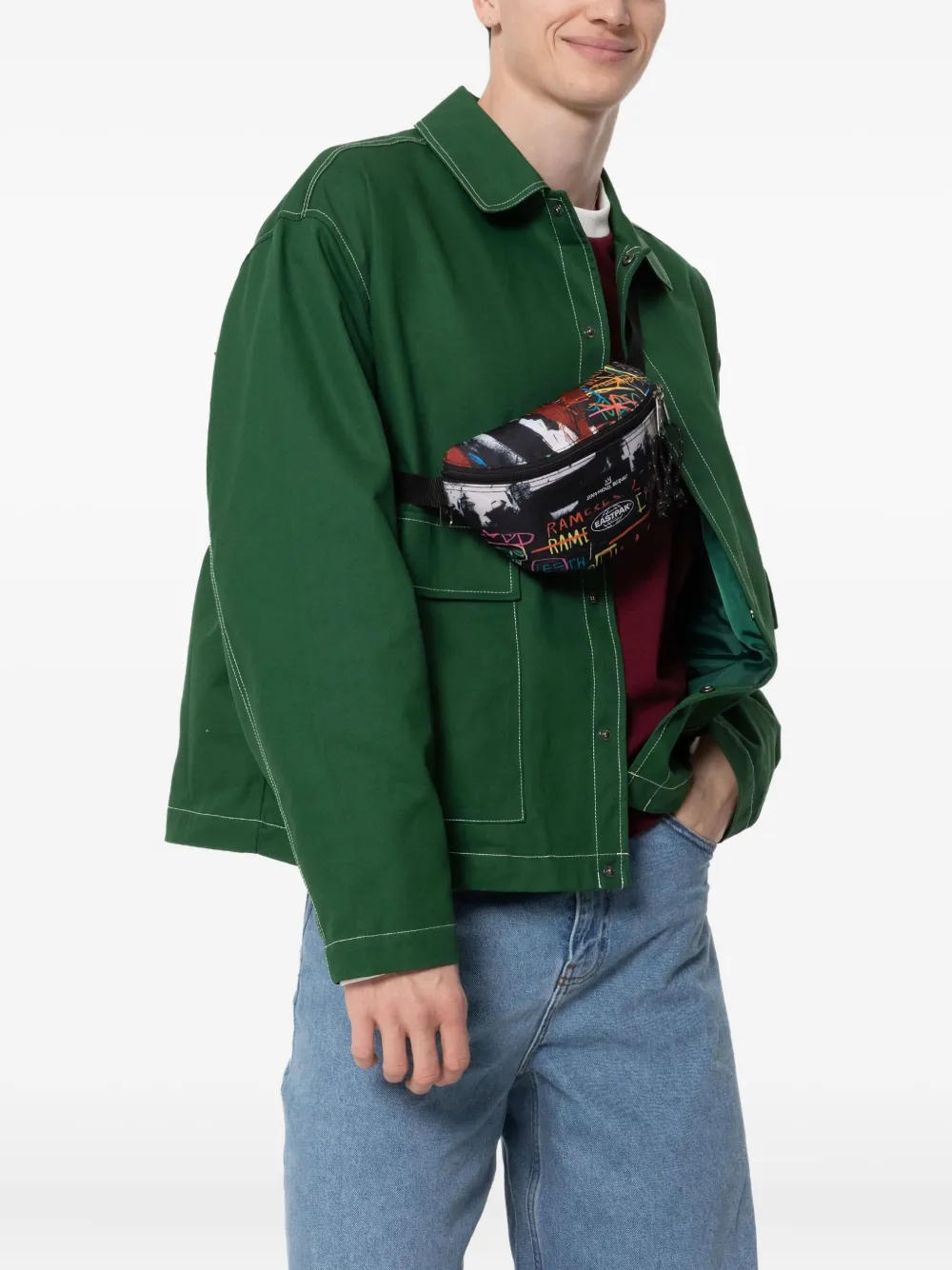 Eastpak Heuptas met graffiti-print Zwart