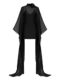 Taller Marmo Lanzarote flower-embellished mini dress - Black