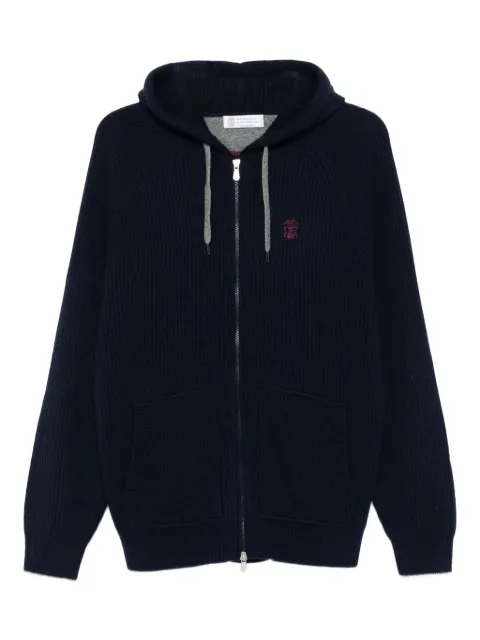 Brunello Cucinelli zip-up hooded cardigan