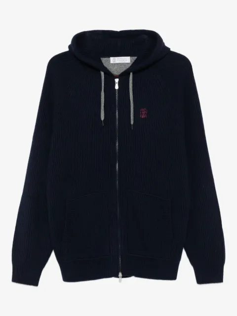 Brunello Cucinelli zip-up hooded cardigan