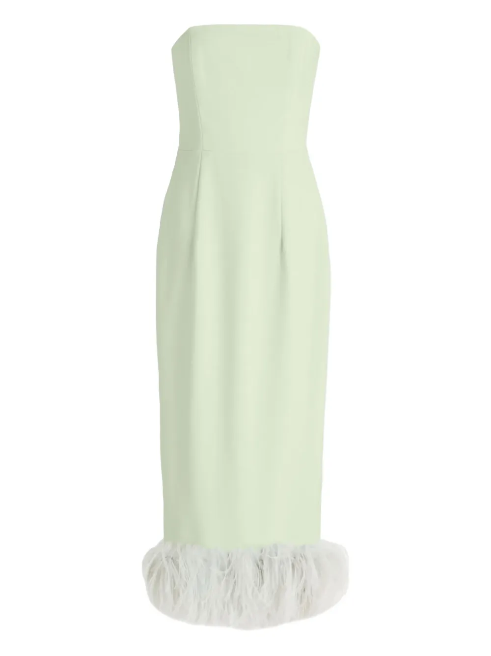16Arlington Minelli feather-trim midi dress | Green | Image 1