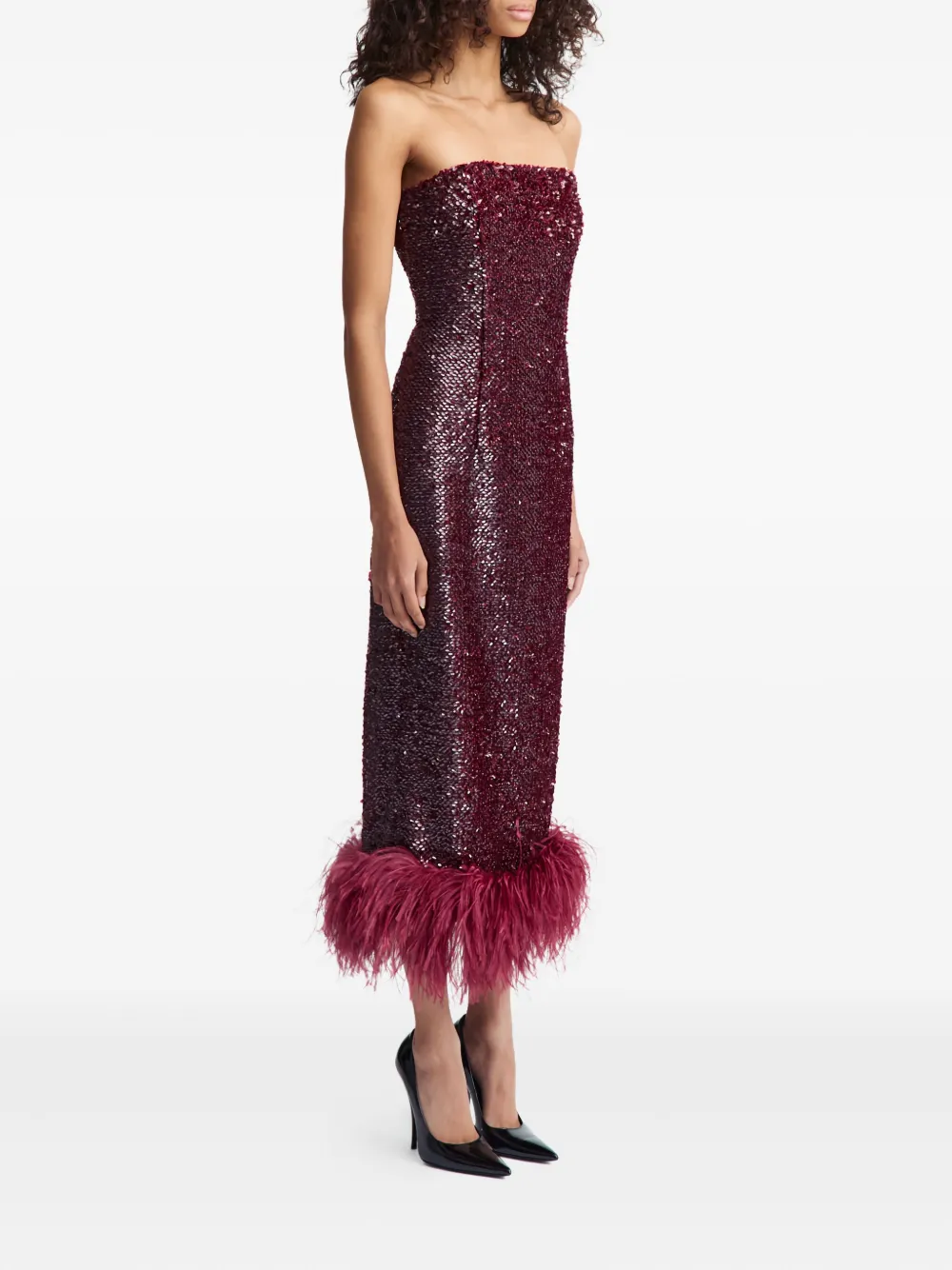 16Arlington Minelli midi-jurk Rood