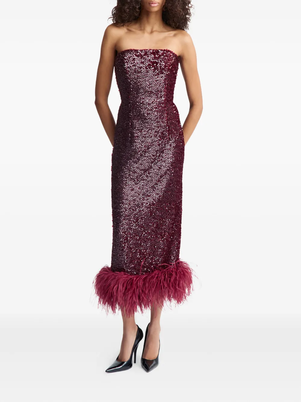 16Arlington Minelli midi-jurk Rood