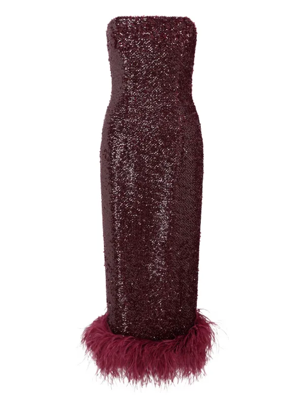 16Arlington Minelli Midi Dress in Red