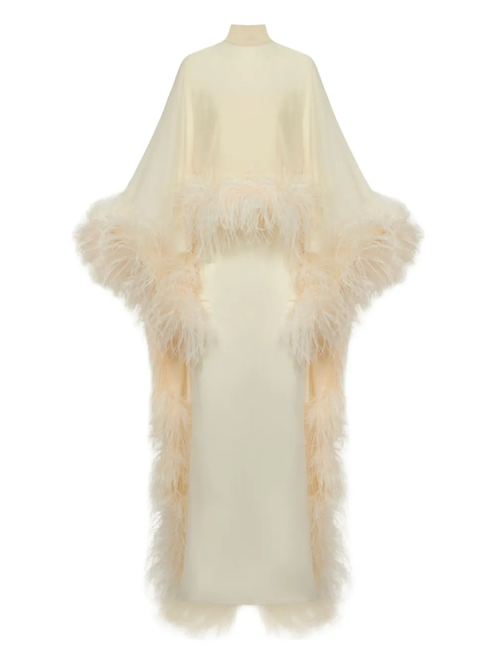 Taller Marmo feather-embellishment maxi dress | Neutrals | Image 1