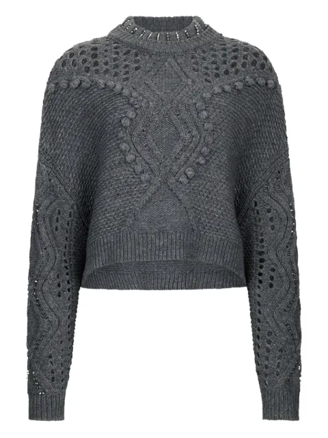 LIU JO Wool jumper with openwork detailing