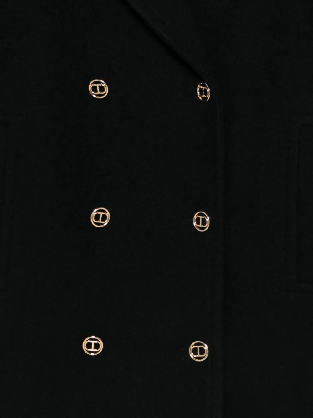 TWINSET Kids double-breasted coat Zwart