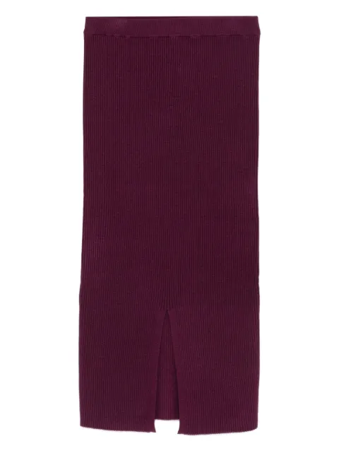 TWINSET Kids ribbed split skirt