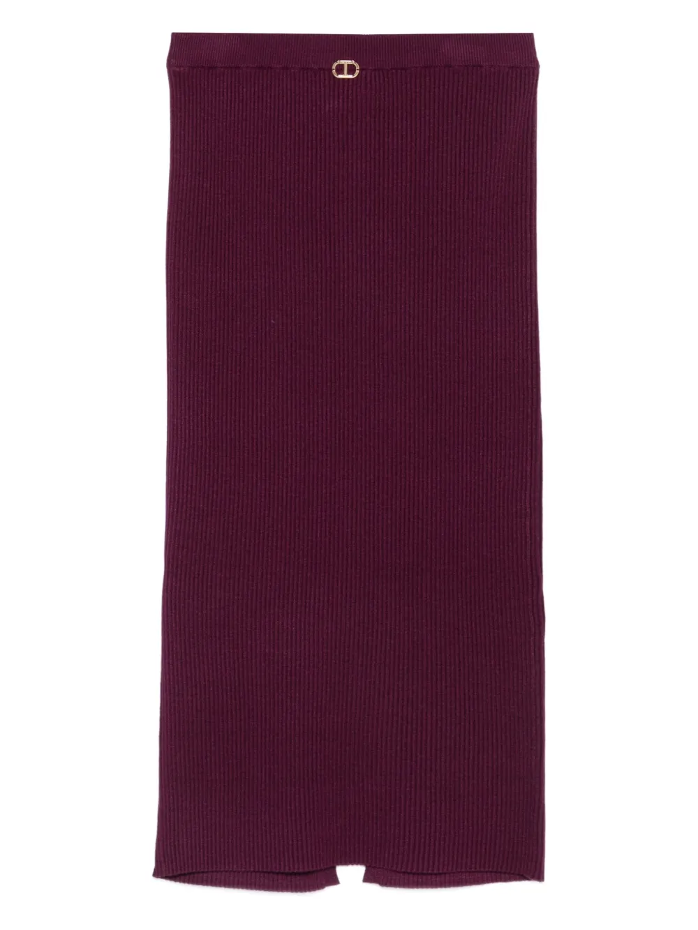 TWINSET Kids ribbed split skirt Paars