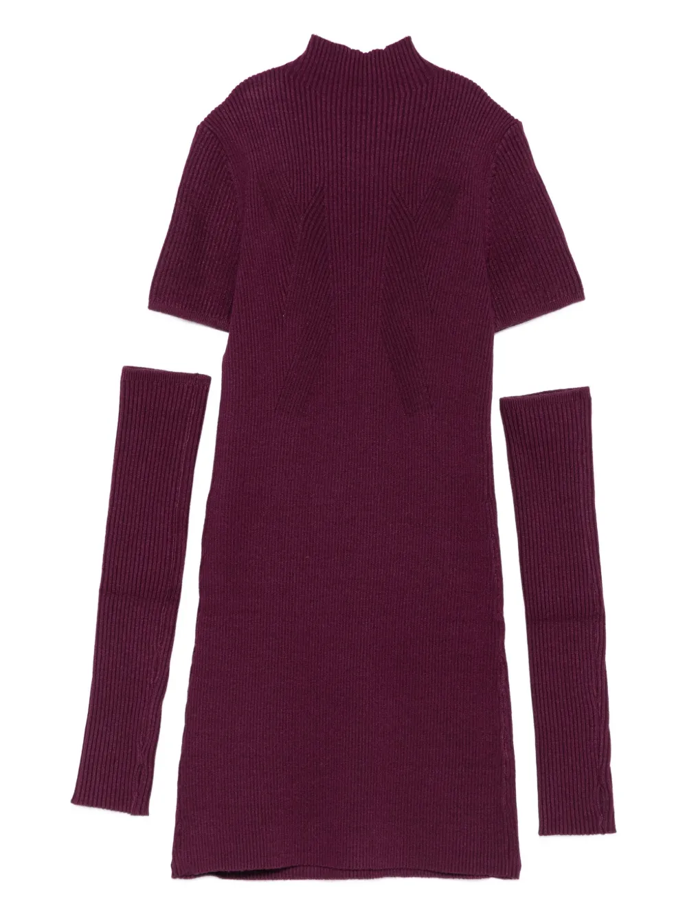 TWINSET Kids ribbed high-neck dress Paars