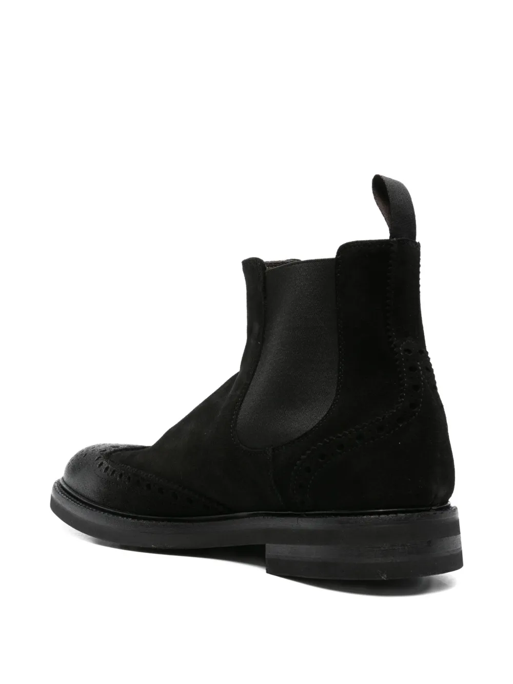 Cenere GB elasticated-panel brogue Chelsea boots Black
