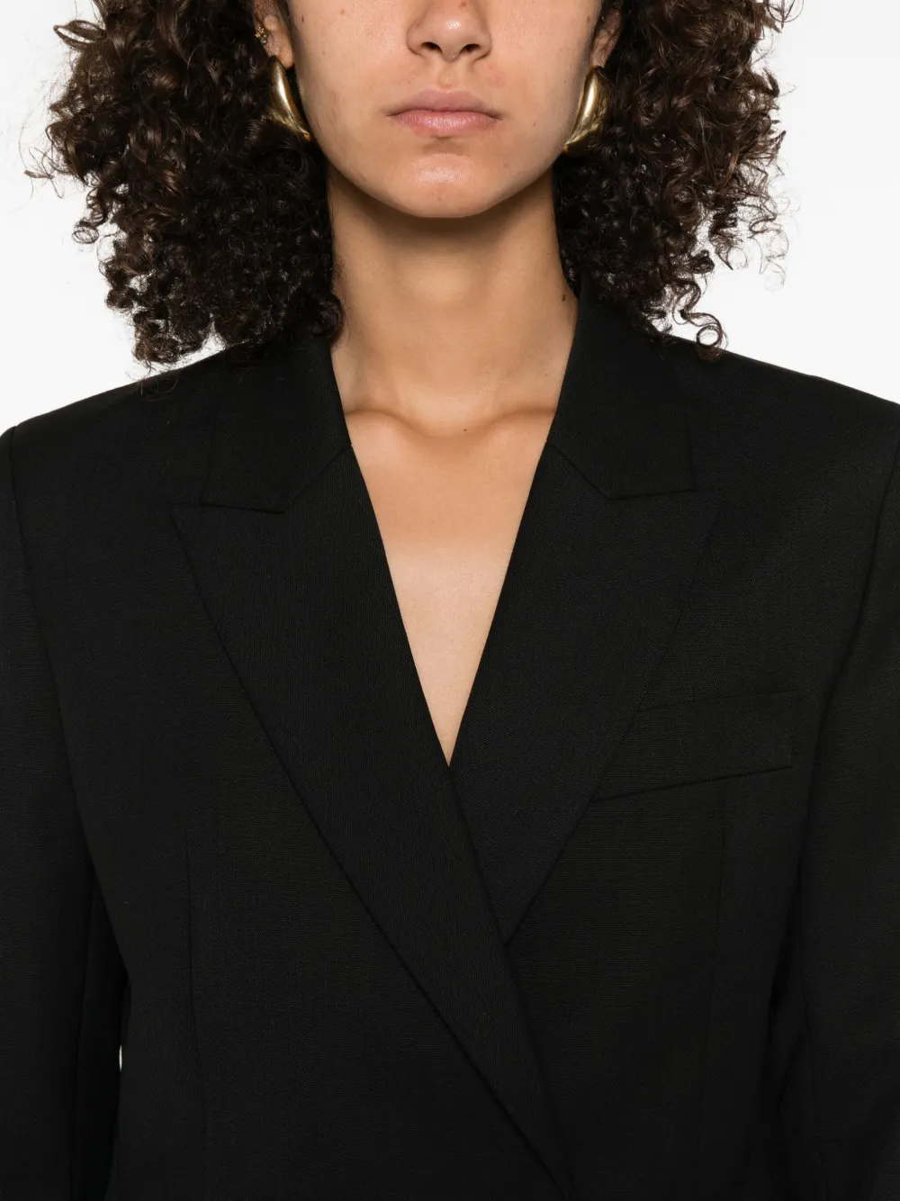 ANINE BING double-breasted blazer Zwart