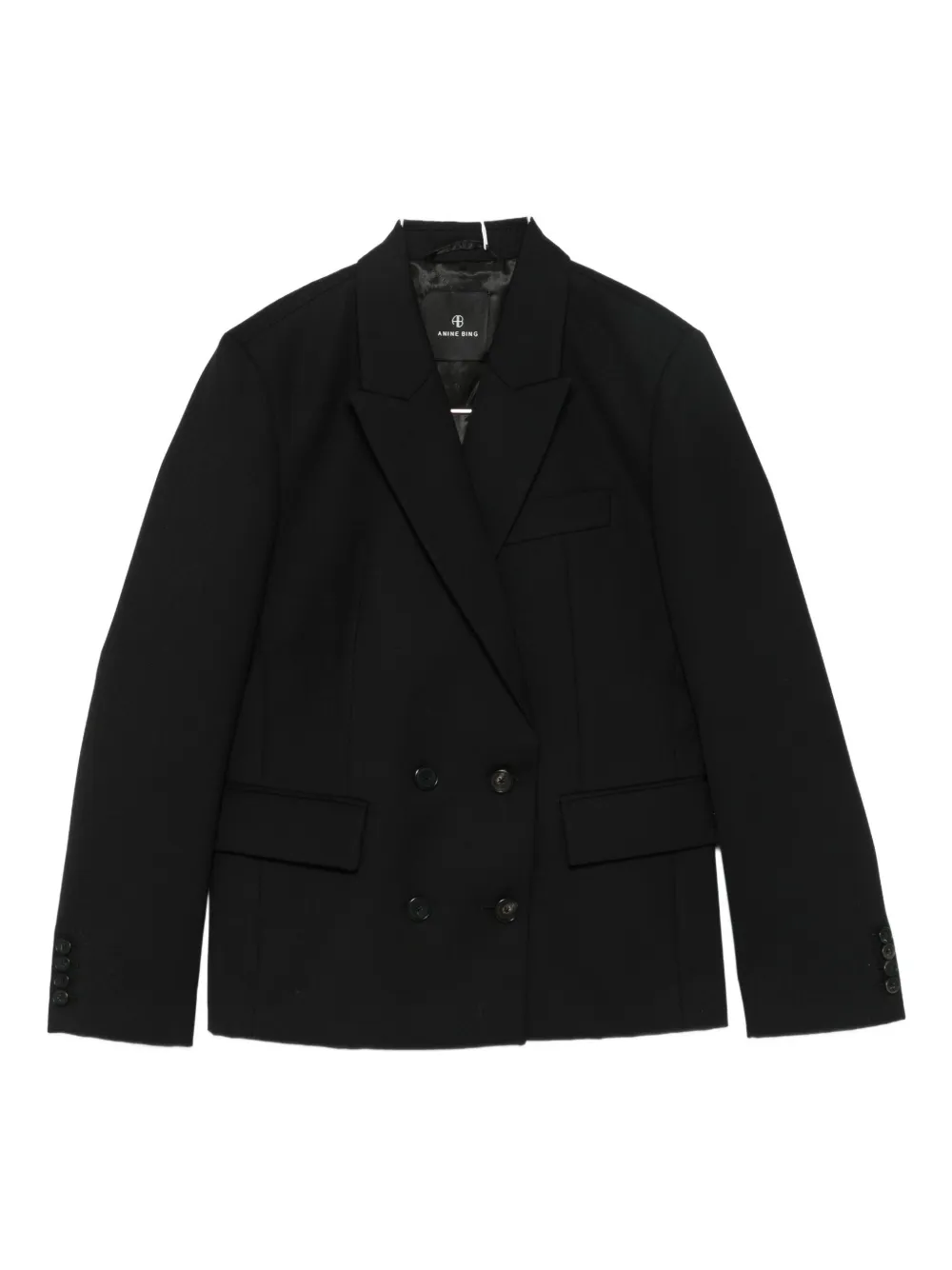 ANINE BING double-breasted blazer Zwart