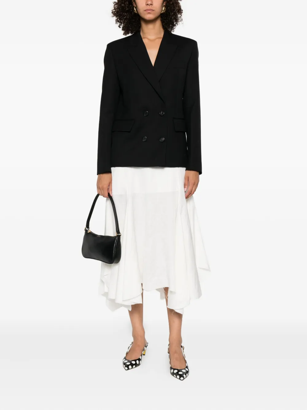 ANINE BING double-breasted blazer Zwart