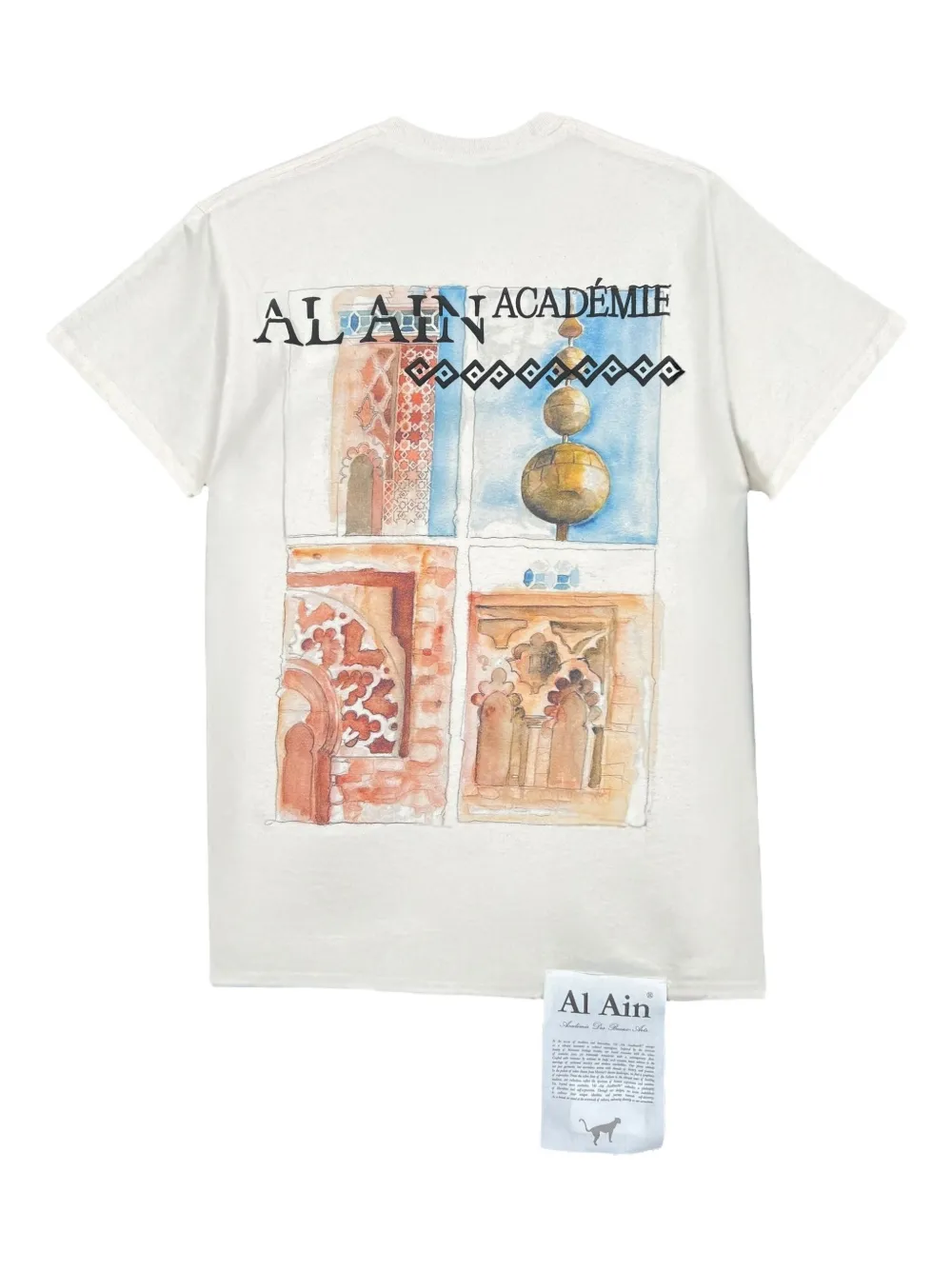 AL AIN Katoenen T-shirt met academy-print - Wit