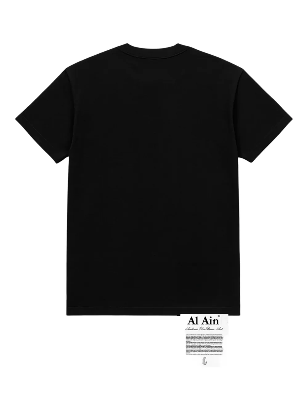 AL AIN Katoenen T-shirt met tapedetail - Zwart