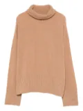 Aragona turtleneck ribbed jumper - Brown