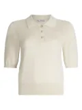 LIU JO short-sleeve polo top - 04120 WHITE WOOL