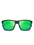 Maui Jim square-frame mirrored sunglasses - Black