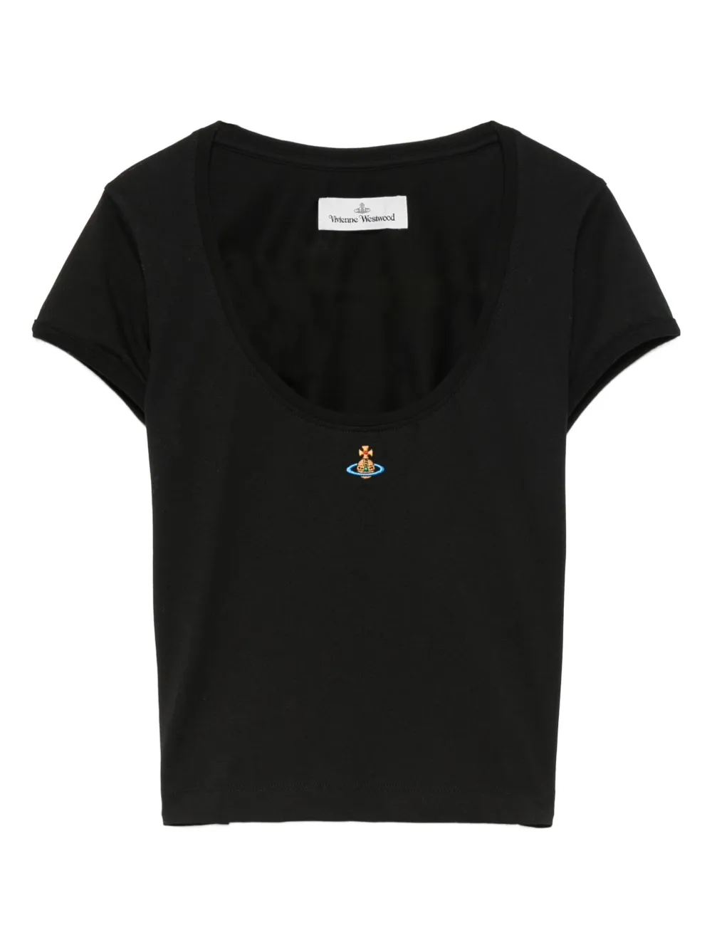 Vivienne Westwood Micro Lollo Scoop-neck T-shirt In Black