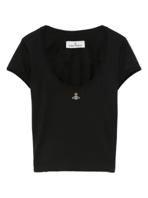 【関税&送料込】Vivienne Westwood Charcoal Cotton Oversize T Vivienne Westwood Black Oversized T-shirt | REVERSIBLE