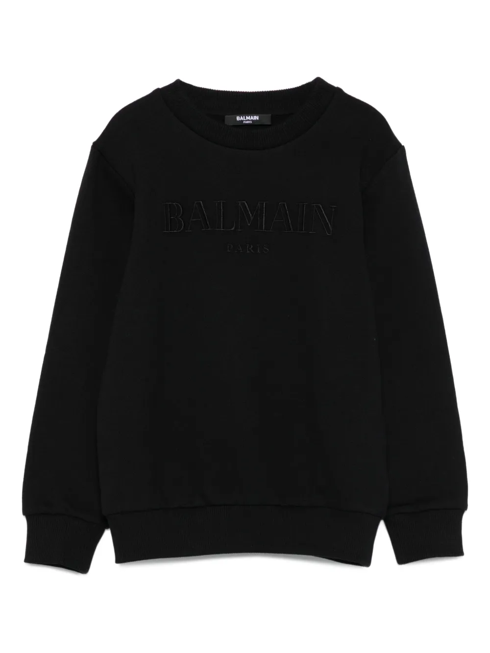 Balmain Kids logo-embroidered sweatshirt Zwart
