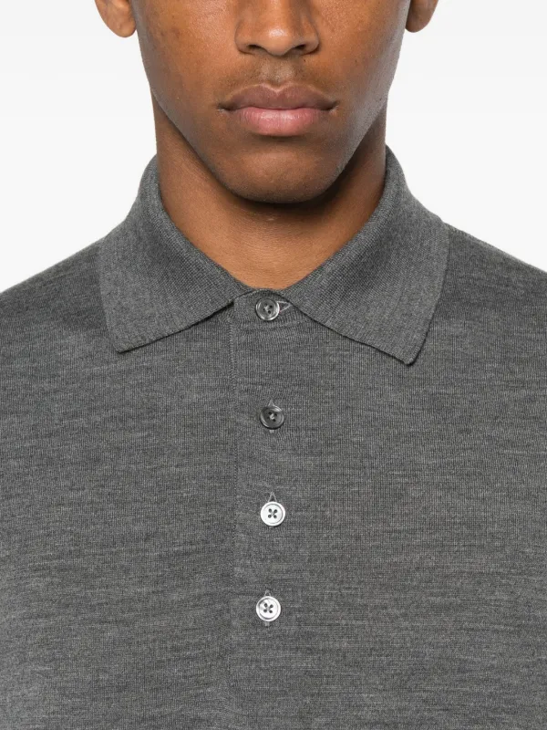 TOM FORD long-sleeve Button Polo Shirt Grey FARFETCH PH