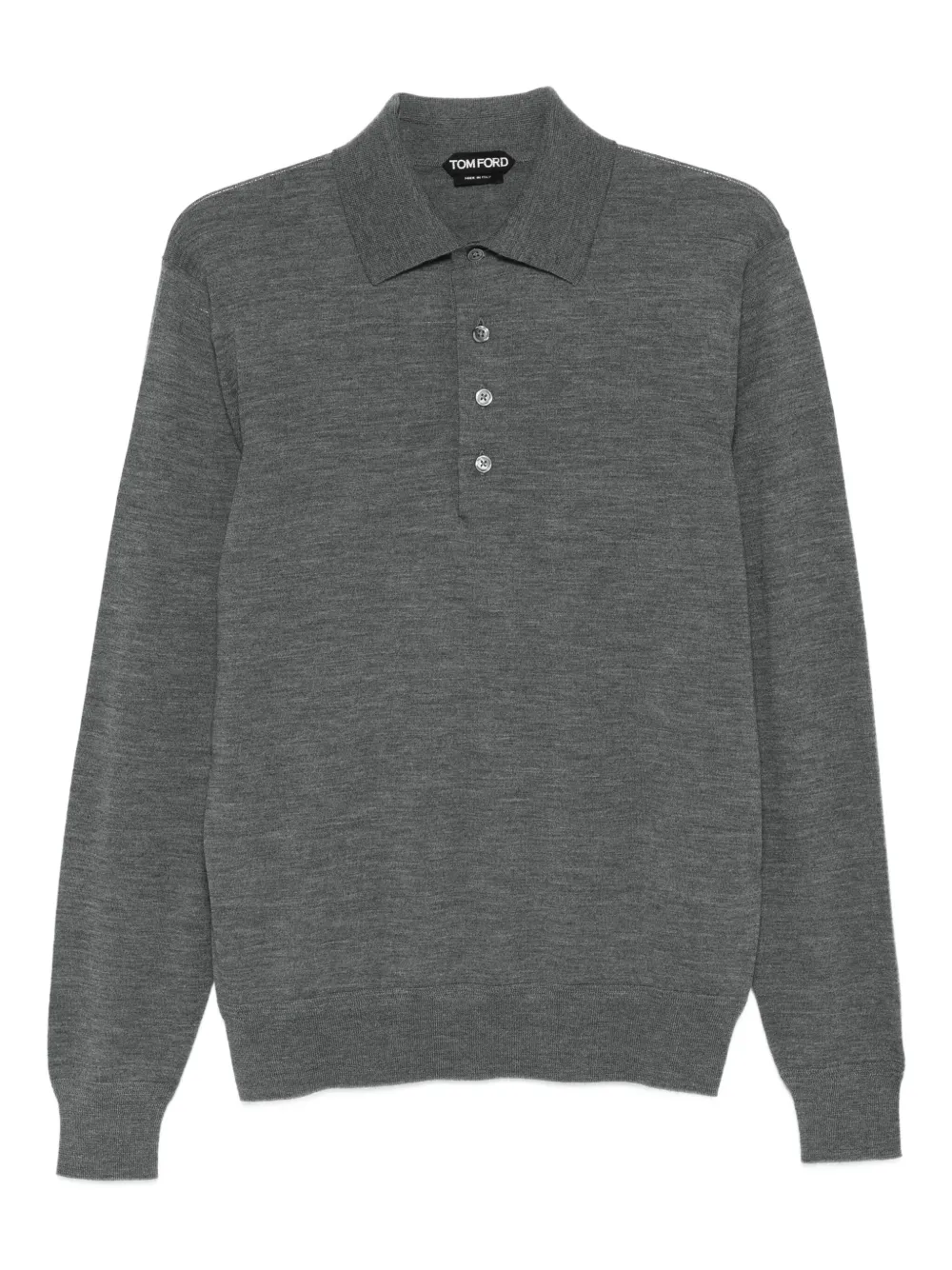 TOM FORD long-sleeve button polo shirt Grijs