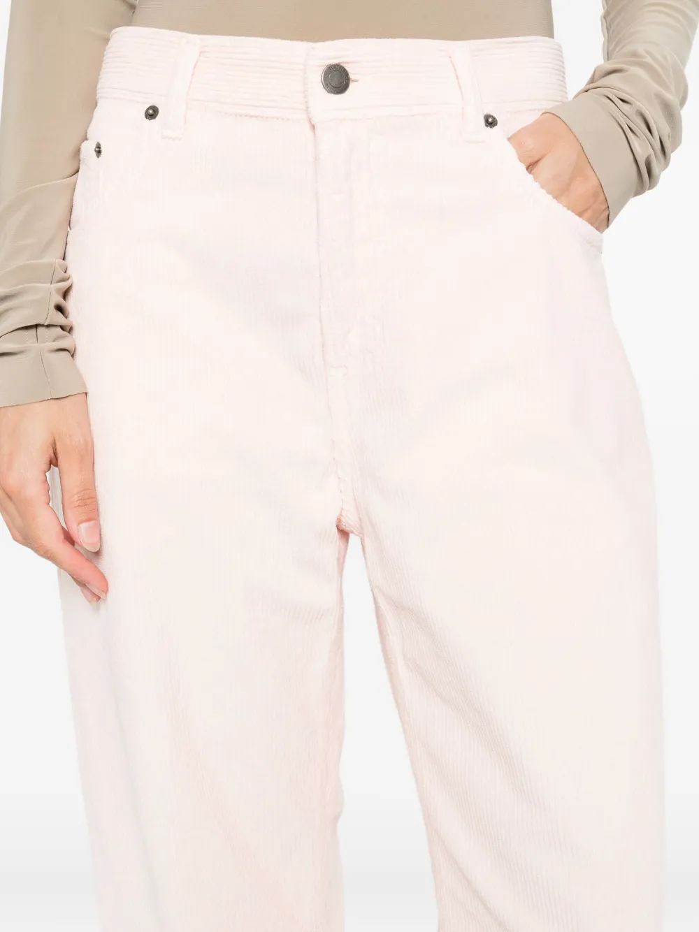 Haikure Bonnie ribfluwelen broek Roze