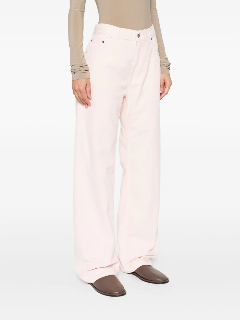 Haikure Bonnie ribfluwelen broek Roze