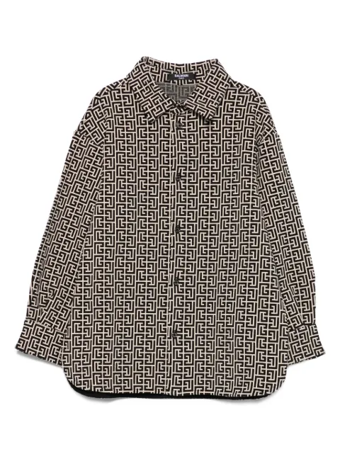Balmain Kids geometric-print shirt
