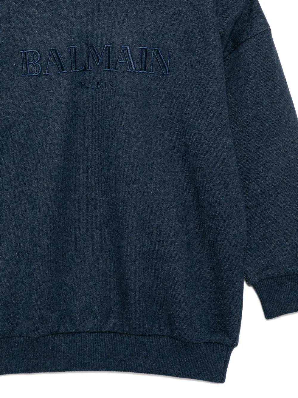 Balmain Kids Hoodie met geborduurd logo Blauw