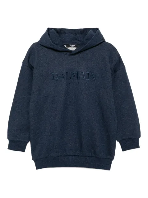 Balmain Kids embroidered-logo hoodie