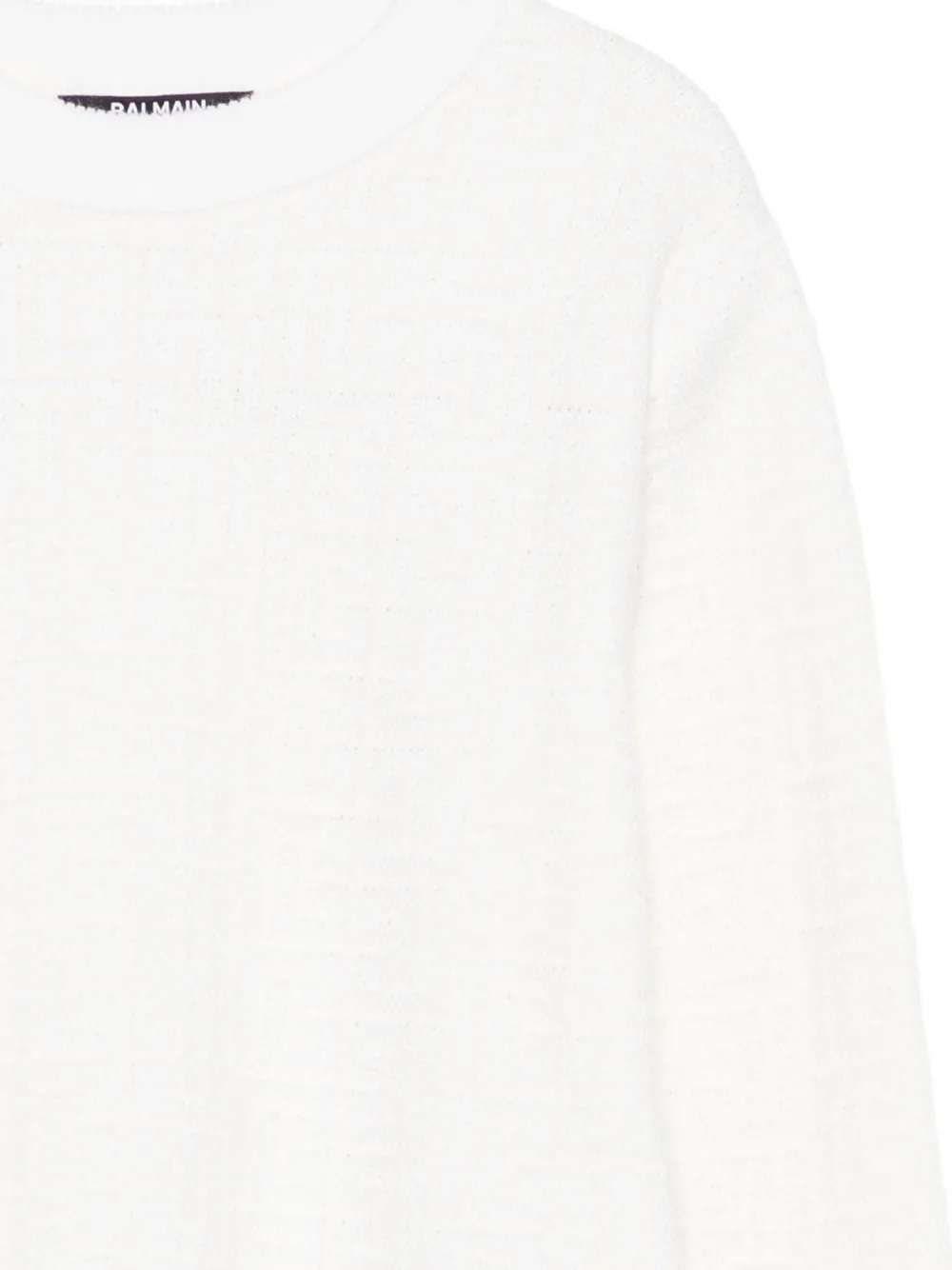 Balmain Kids textured cotton sweater Wit
