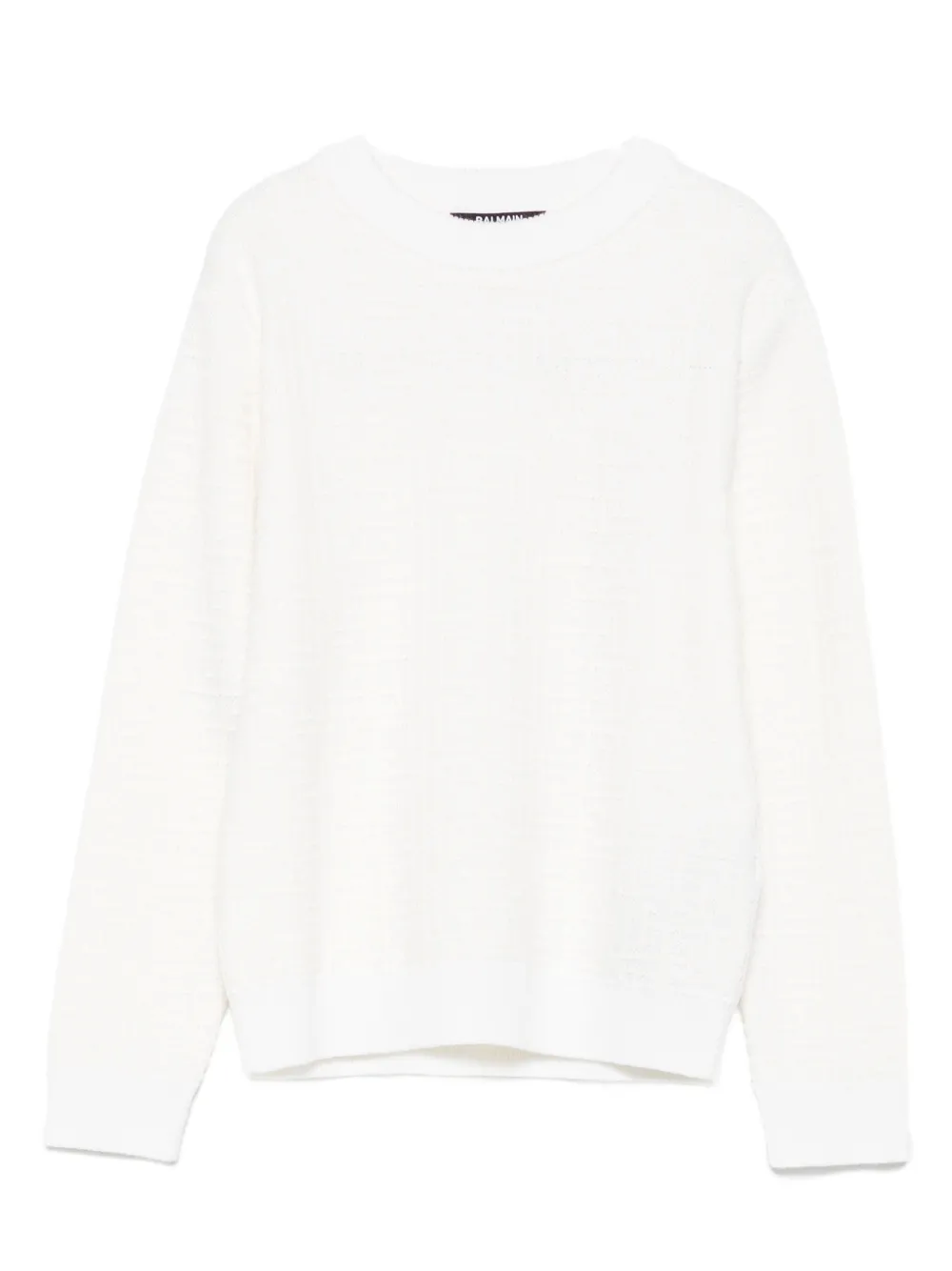 Balmain Kids textured cotton sweater Wit