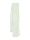 Yves Salomon feather scarf - Green