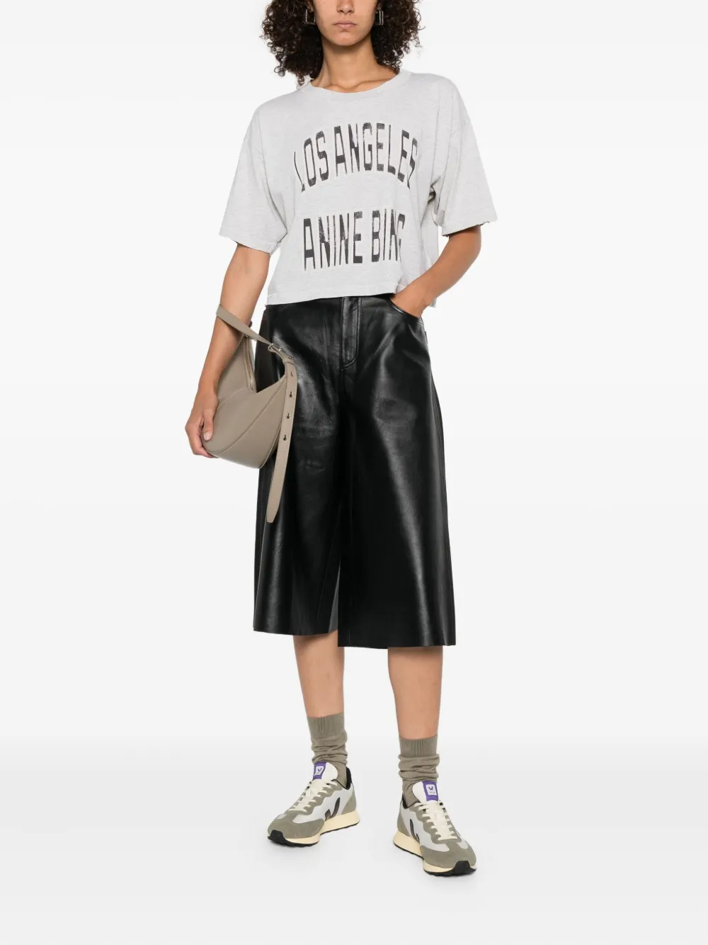 ANINE BING Los Angeles T-shirt Grijs