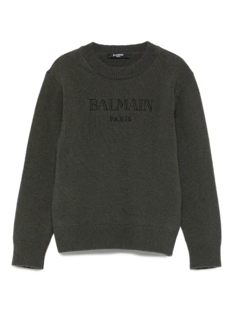 Balmain Kids embroidered-logo jumper