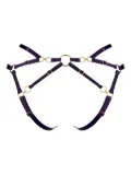 Bordelle Amela embroidered open-back brief - Purple