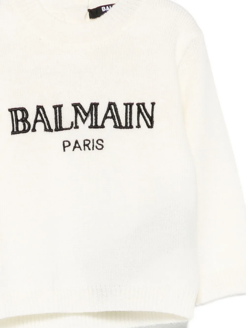 Balmain Kids logo-embroidered sweater Wit