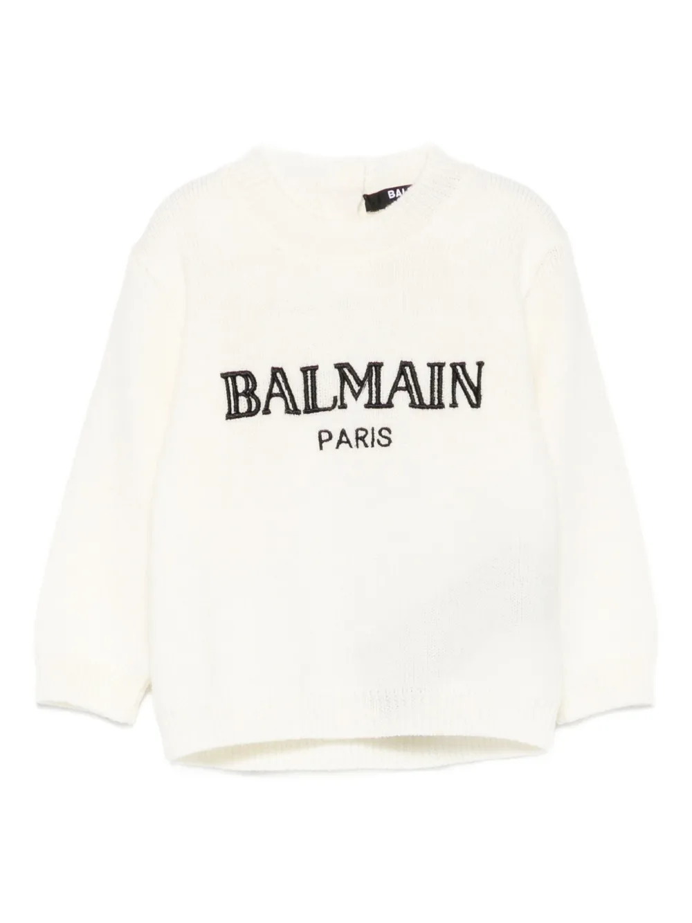 Balmain Kids logo-embroidered sweater Wit