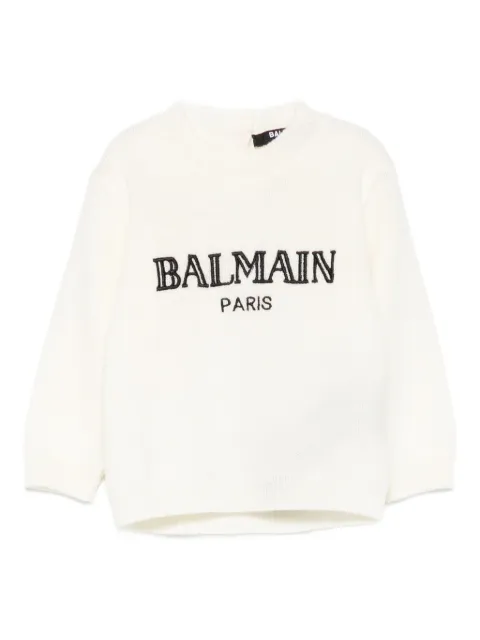 Balmain Kids logo-embroidered sweater