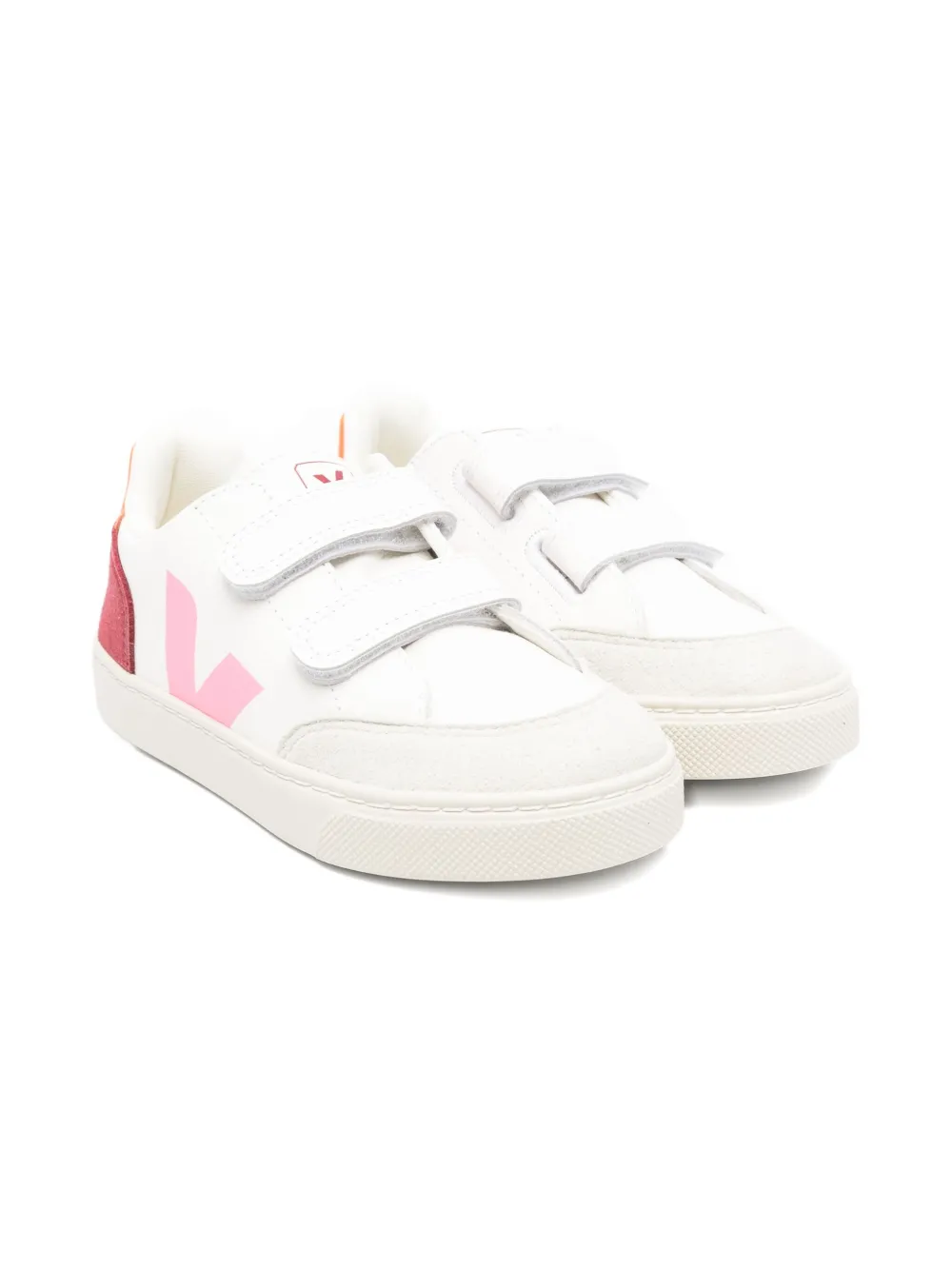 VEJA Kids v-logo touch-strap sneakers - ホワイト VEJA Kids v-logo touch-strap sneakers - ホワイト