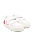 VEJA Kids v-logo touch-strap sneakers - White