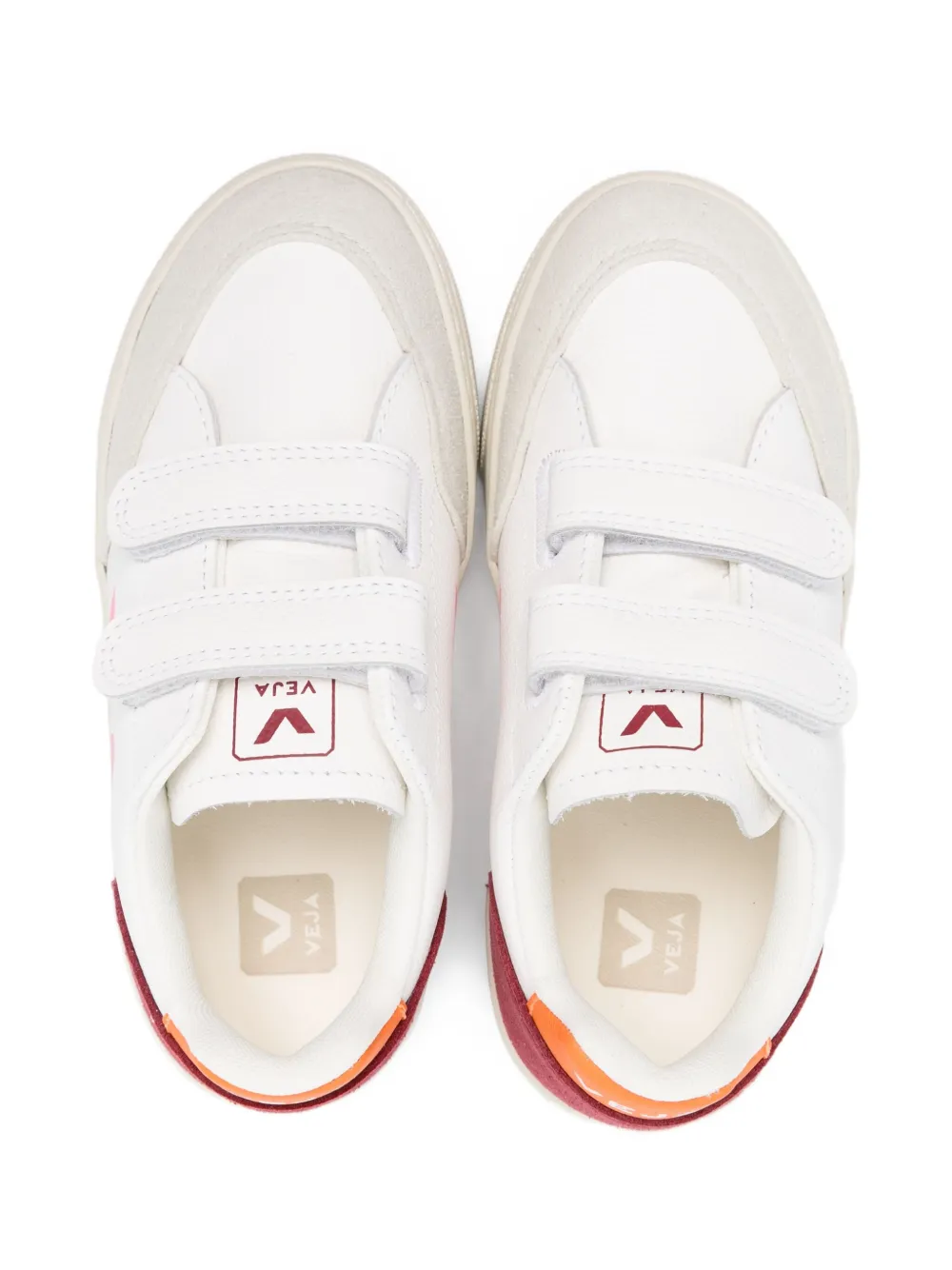 VEJA Kids v-logo touch-strap sneakers White
