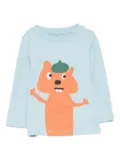Stella McCartney Kids squirrel-print long-sleeve top - Blue