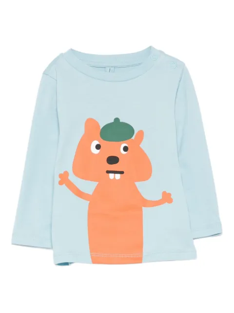 Stella McCartney Kids squirrel-print long-sleeve top