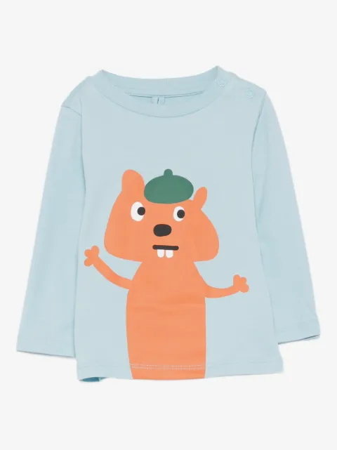 Stella McCartney Kids squirrel-print long-sleeve top